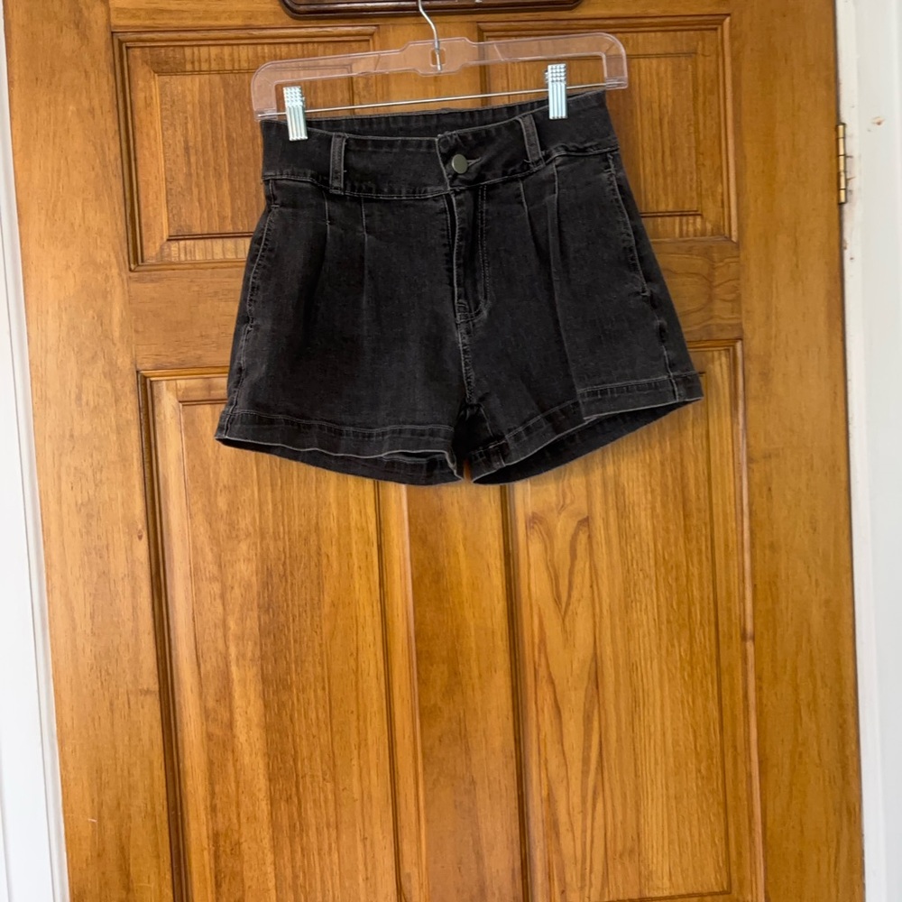 Paper Bag Denim Shorts